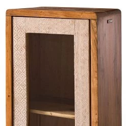 Ars manufacti Armoire colonne Buuda - Partiellement en acacia massif - Écru / Acacia -Meubles de salle de bain Soldes 2022 1000145836 190614 11323600012 GALLERYIMAGES P000000001000145836