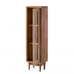 Ars manufacti Armoire colonne Buuda - Partiellement en acacia massif - Écru / Acacia -Meubles de salle de bain Soldes 2022 1000145836 190614 11323600014 GALLERYIMAGES P000000001000145836