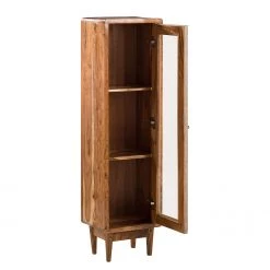 Ars manufacti Armoire colonne Buuda - Partiellement en acacia massif - Écru / Acacia -Meubles de salle de bain Soldes 2022 1000145836 190614 11323600015 GALLERYIMAGES P000000001000145836