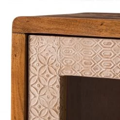 Ars manufacti Armoire colonne Buuda - Partiellement en acacia massif - Écru / Acacia -Meubles de salle de bain Soldes 2022 1000145836 190614 11323600016 GALLERYIMAGES P000000001000145836