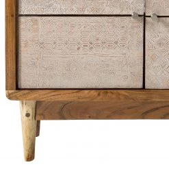 Ars manufacti Meuble sous lavabo Buuda - Partiellement en acacia massif - Écru / Acacia -Meubles de salle de bain Soldes 2022 1000145837 190614 11323600023 GALLERYIMAGES P000000001000145837