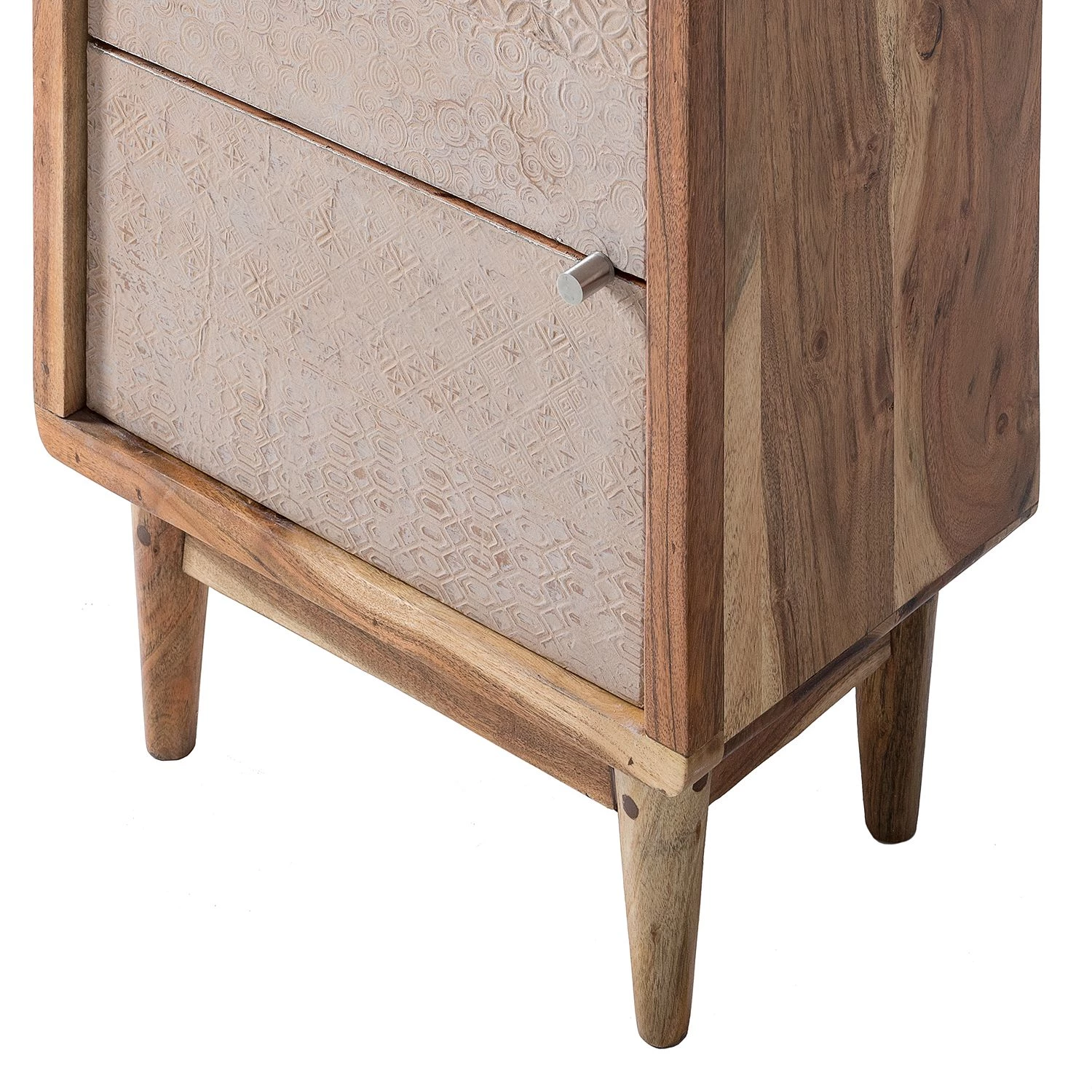 Ars manufacti Armoire colonne Buuda - Partiellement en acacia massif - Écru / Acacia 9 Ars manufacti Armoire colonne Buuda - Partiellement en acacia massif - Écru / Acacia – Image 7