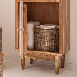 Ars manufacti Armoire colonne Buuda - Partiellement en acacia massif - Écru / Acacia 31 Ars manufacti Armoire colonne Buuda - Partiellement en acacia massif - Écru / Acacia -Meubles de salle de bain Soldes 2022 1000145838 190808 12522600020 DETAILS P000000001000145838