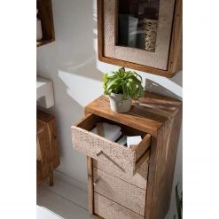 Ars manufacti Meuble bas Buuda - Partiellement en acacia massif - Écru / Acacia -Meubles de salle de bain Soldes 2022 1000145839 191203 13310700013 DETAILS P000000001000145839