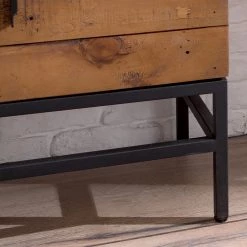 Ars manufacti Meuble bas Grasby - Pin massif / Métal - Pin / Noir -Meubles de salle de bain Soldes 2022 1000147141 190814 13244300009 DETAILS P000000001000147141