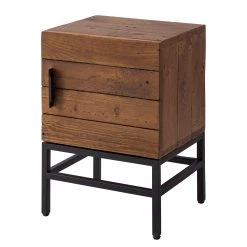 Ars manufacti Meuble bas Grasby - Pin massif / Métal - Pin / Noir