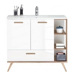 Pelipal Meuble avec vasque Quickset 923 II - Blanc / Imitation chêne de Riviera 10 Pelipal Meuble avec vasque Quickset 923 II - Blanc / Imitation chêne de Riviera -Meubles de salle de bain Soldes 2022 1000148045 181212 11364600011 GALLERYIMAGES P000000001000148045