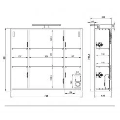 Germania Salle de bain 5 éléments Pescara III - Blanc / Imitation chêne de Navarre -Meubles de salle de bain Soldes 2022 1000149078 181219 16285800008 GALLERYIMAGES P000000001000149078