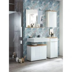 Germania Salle de bain Pescara V (4 éléments) - Verre - Imitation chêne de Navarra