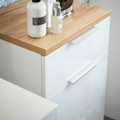 Germania Salle de bain Pescara VI (5 éléments) - Verre - Imitation chêne de Navarra -Meubles de salle de bain Soldes 2022 1000149117 181214 16191400132 GALLERYIMAGES P000000001000149117