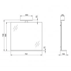 Germania Salle de bain Pescara VI (5 éléments) - Verre - Imitation chêne de Navarra -Meubles de salle de bain Soldes 2022 1000149117 181219 16285900031 GALLERYIMAGES P000000001000149117