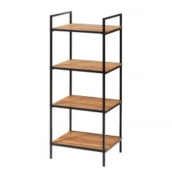 Zeller Étagère Isaac - Métal / Bambou massif - Noir