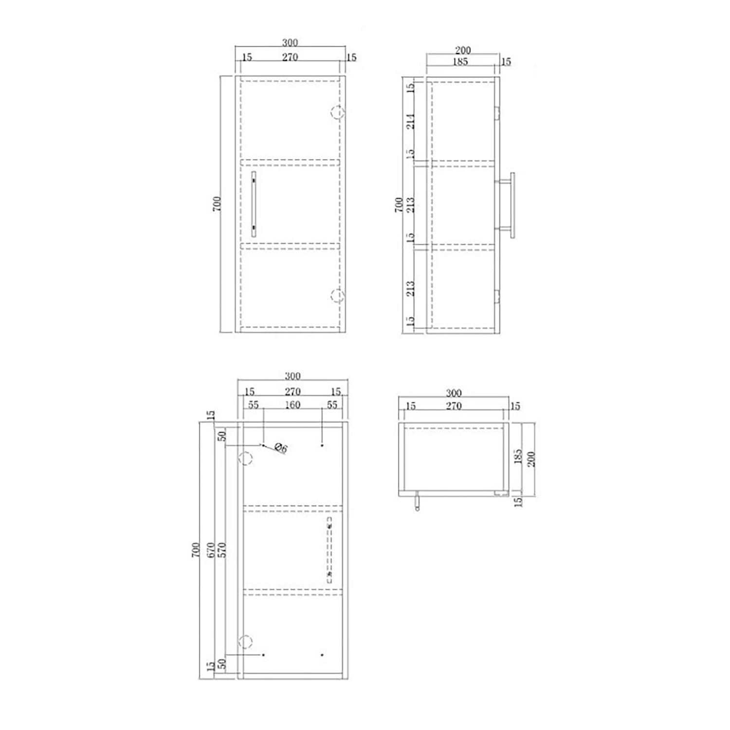 Posseik Meuble haut Levana I - Blanc brillant - Largeur : 30 cm 8 Posseik Meuble haut Levana I - Blanc brillant - Largeur : 30 cm – Image 6