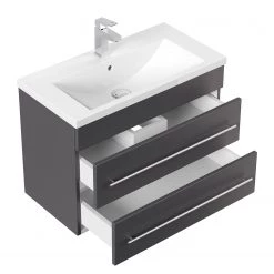 Posseik Meuble avec vasque Portus - Anthracite - Largeur : 70 cm -Meubles de salle de bain Soldes 2022 1000150317 210623 13360300057 DETAILS P000000001000150317