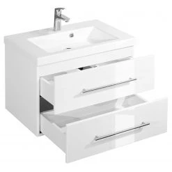 Posseik Meuble avec vasque Aurora - Blanc brillant -Meubles de salle de bain Soldes 2022 1000150326 190109 12441500549 GALLERYIMAGES P000000001000150326