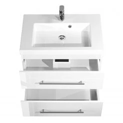 Posseik Meuble avec vasque Aurora - Blanc brillant -Meubles de salle de bain Soldes 2022 1000150326 190109 12441600550 GALLERYIMAGES P000000001000150326