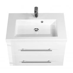 Posseik Meuble avec vasque Aurora - Blanc brillant -Meubles de salle de bain Soldes 2022 1000150326 190109 12441600551 GALLERYIMAGES P000000001000150326