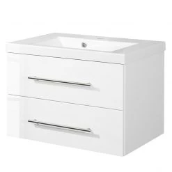 Posseik Meuble avec vasque Aurora - Blanc brillant