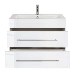 Posseik Meuble avec vasque Artemis - Blanc brillant - Largeur : 86 cm -Meubles de salle de bain Soldes 2022 1000150332 190109 12441800588 GALLERYIMAGES P000000001000150332