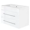 Posseik Meuble avec vasque Artemis - Blanc brillant - Largeur : 86 cm -Meubles de salle de bain Soldes 2022 1000150332 190117 12441800585 IMAGE P000000001000150332