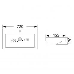 Posseik Meuble avec vasque Kali I - Blanc / Blanc brillant - Largeur : 73 cm -Meubles de salle de bain Soldes 2022 1000150338 190109 12442000624 GALLERYIMAGES P000000001000150338