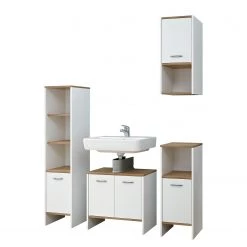Pelipal Salle de bain Quickset 305 I (4 élém.) - Blanc / Imitation chêne -Meubles de salle de bain Soldes 2022 1000150556 190107 08560000041 GALLERYIMAGES P000000001000150556