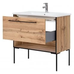 Schildmeyer Meuble avec vasque Max - Imitation chêne Maison de campagne -Meubles de salle de bain Soldes 2022 1000150677 181227 13252700012 GALLERYIMAGES P000000001000150677