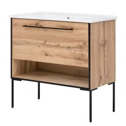 Schildmeyer Meuble avec vasque Max - Imitation chêne Maison de campagne