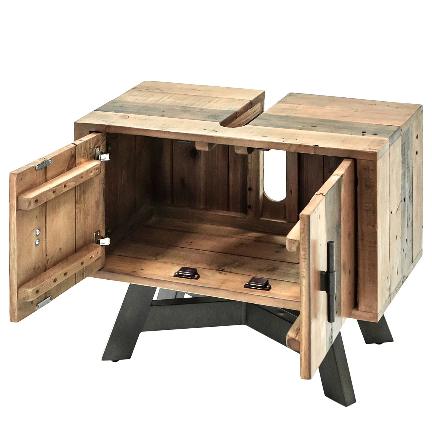 Ars manufacti Salle de bain Tamati III (2 éléments) - Pin massif / Métal - Pin / Noir 8 Ars manufacti Salle de bain Tamati III (2 éléments) - Pin massif / Métal - Pin / Noir – Image 6