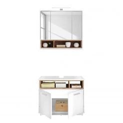 Giessbach Salle de bain Guardo IV (2 éléments) - Avec éclairage intégré - Blanc -Meubles de salle de bain Soldes 2022 1000151324 190222 11381100002 GALLERYIMAGES P000000001000151324