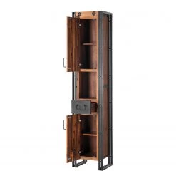 Ars manufacti Salle de bain Manchester I (5 éléments) - Partiellement en acacia massif / Métal - Acacia / Anthracite -Meubles de salle de bain Soldes 2022 1000151328 190221 06174400007 GALLERYIMAGES P000000001000151328