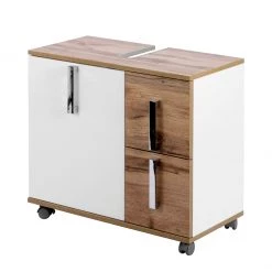 Schildmeyer Meuble sous lavabo Luca - Imitation chêne Maison de campagne