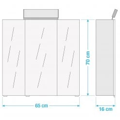 Pelipal Armoire de toilette Oria I - Blanc -Meubles de salle de bain Soldes 2022 1000152026 211014 084257000527 SKETCH DETAILS P000000001000152026 sketch