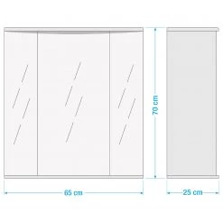 Pelipal Armoire de toilette Zino - Blanc -Meubles de salle de bain Soldes 2022 1000152055 211014 165805000535 SKETCH DETAILS P000000001000152055 sketch