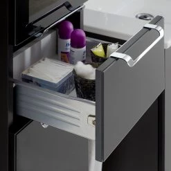 Pelipal Colonne de salle de bain 3055 - Verre - Noir/ Anthracite matt -Meubles de salle de bain Soldes 2022 1000152518 190118 09504200003 GALLERYIMAGES P000000001000152518