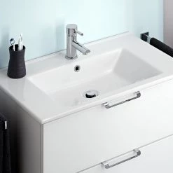 Pelipal Salle de bain 3059 (2 élém.) - Avec Éclairage - Verre - Blanc -Meubles de salle de bain Soldes 2022 1000152532 190801 10211500008 DETAILS P000000001000152532