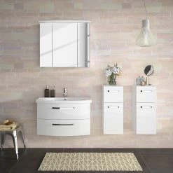 Pelipal Meuble avec vasque 4010 I - Blanc brillant / Blanc mat -Meubles de salle de bain Soldes 2022 1000152609 200504 14294900005 MOOD DETAILS P000000001000152609 mood