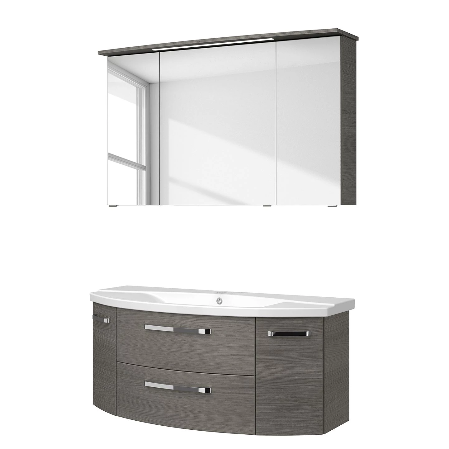 Pelipal Salle de bain 4010 IV (2 élém.) - Avec éclairage - Graphite 4 Pelipal Salle de bain 4010 IV (2 élém.) - Avec éclairage - Graphite – Image 2