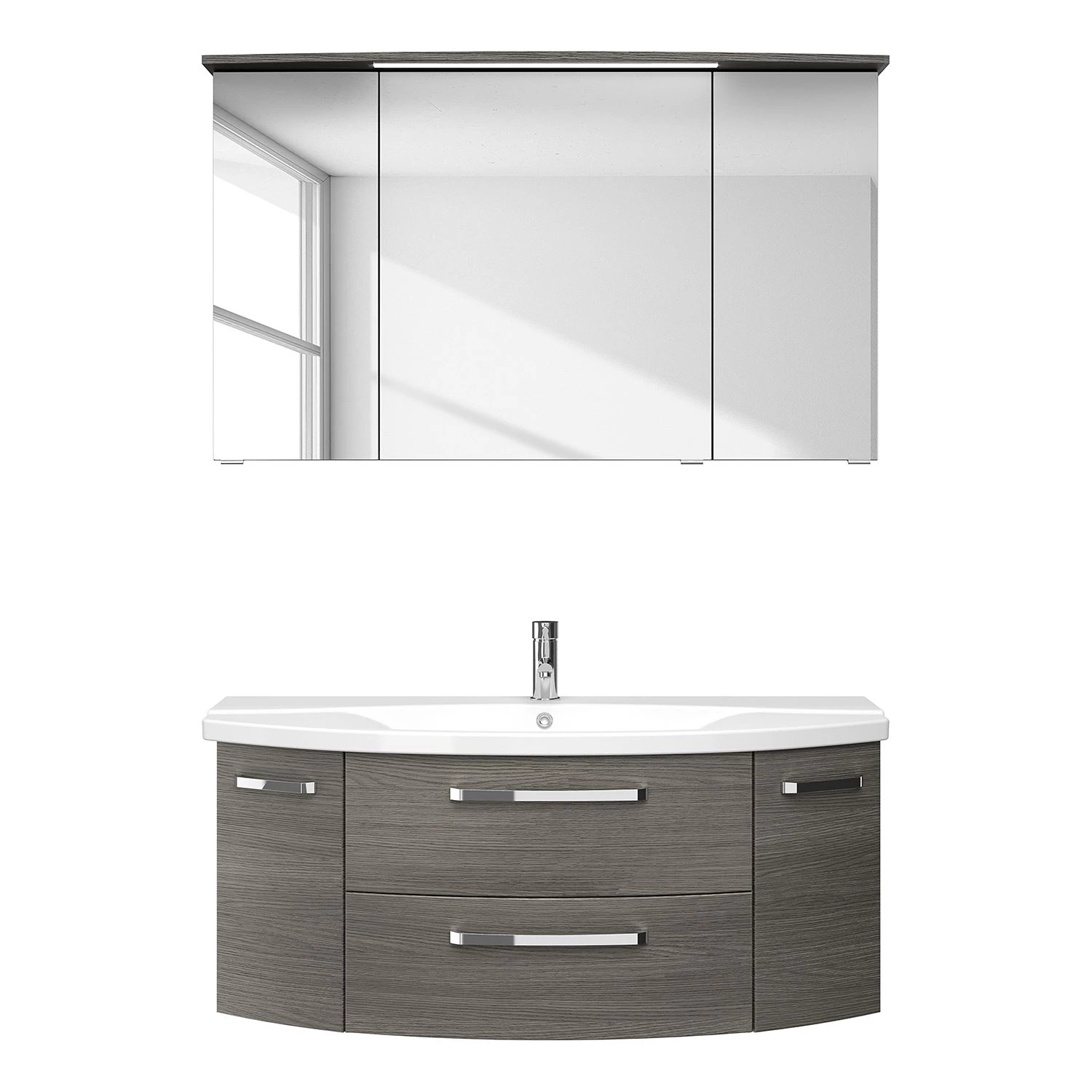 Pelipal Salle de bain 4010 IV (2 élém.) - Avec éclairage - Graphite 5 Pelipal Salle de bain 4010 IV (2 élém.) - Avec éclairage - Graphite – Image 3