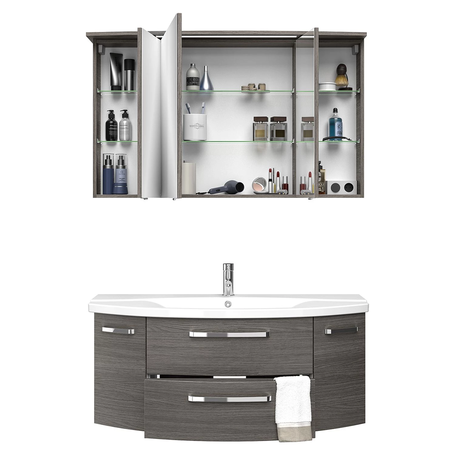 Pelipal Salle de bain 4010 IV (2 élém.) - Avec éclairage - Graphite 6 Pelipal Salle de bain 4010 IV (2 élém.) - Avec éclairage - Graphite – Image 4