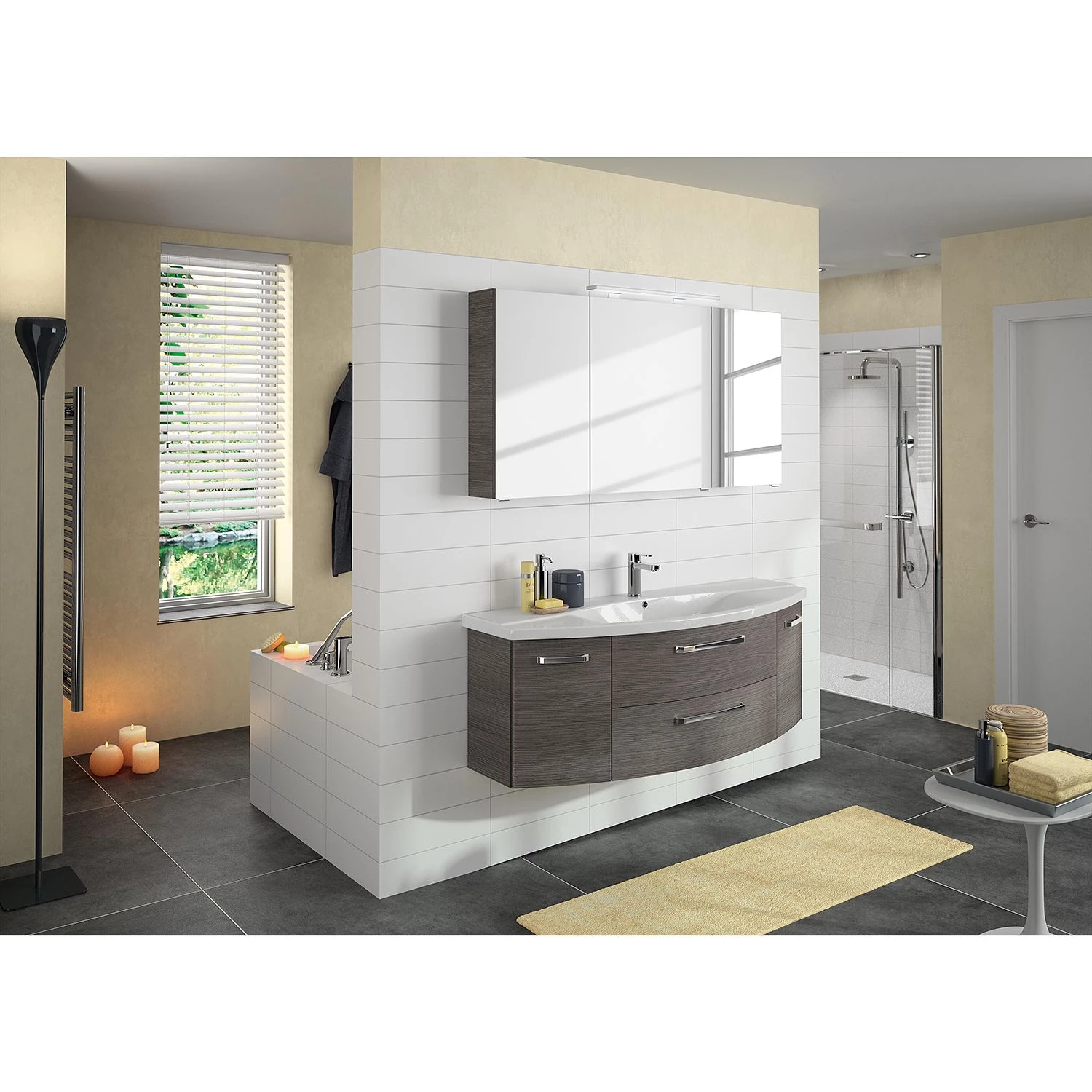 Pelipal Salle de bain 4010 III (2 élém.) - Avec éclairage - Graphite 3 Pelipal Salle de bain 4010 III (2 élém.) - Avec éclairage - Graphite