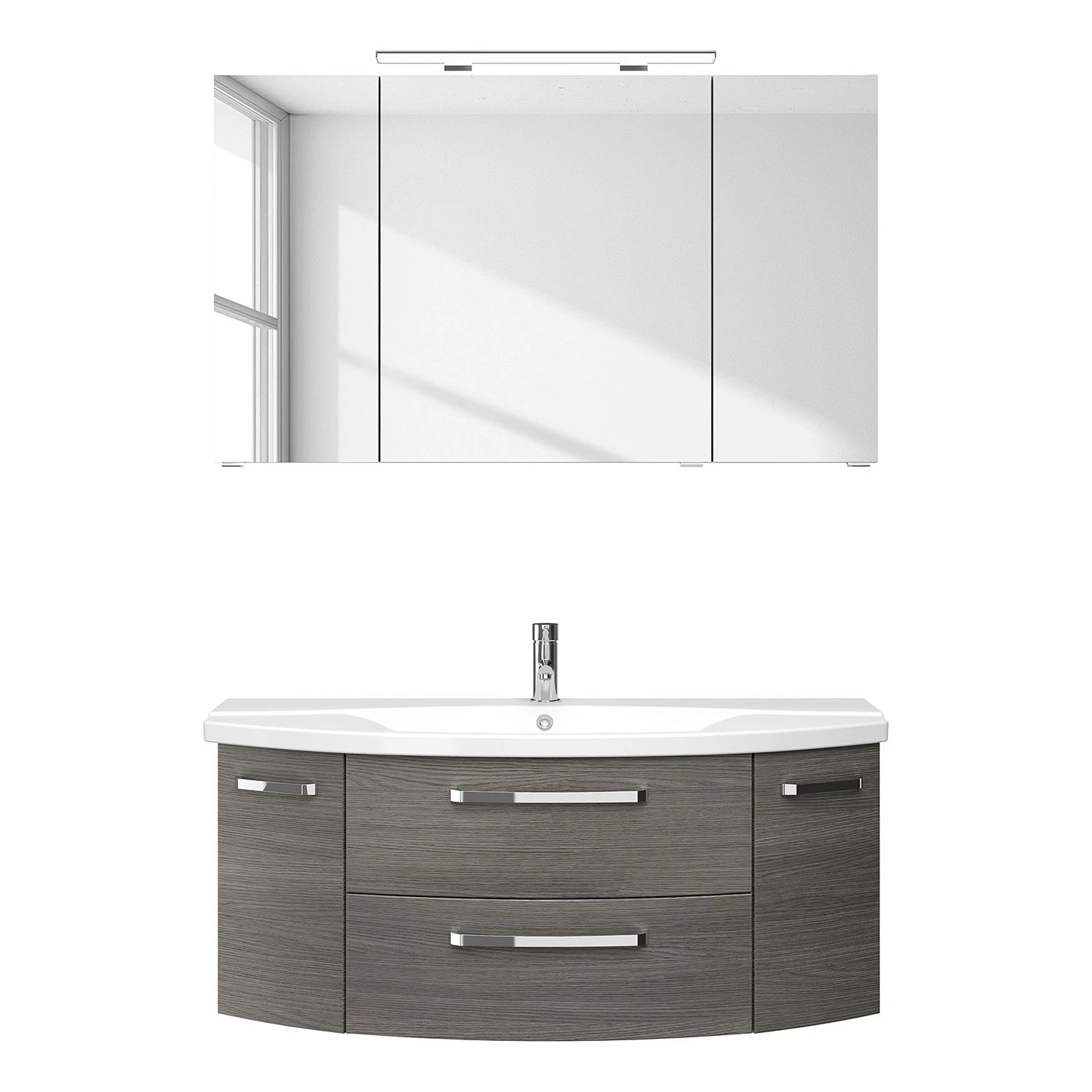 Pelipal Salle de bain 4010 III (2 élém.) - Avec éclairage - Graphite 5 Pelipal Salle de bain 4010 III (2 élém.) - Avec éclairage - Graphite – Image 3