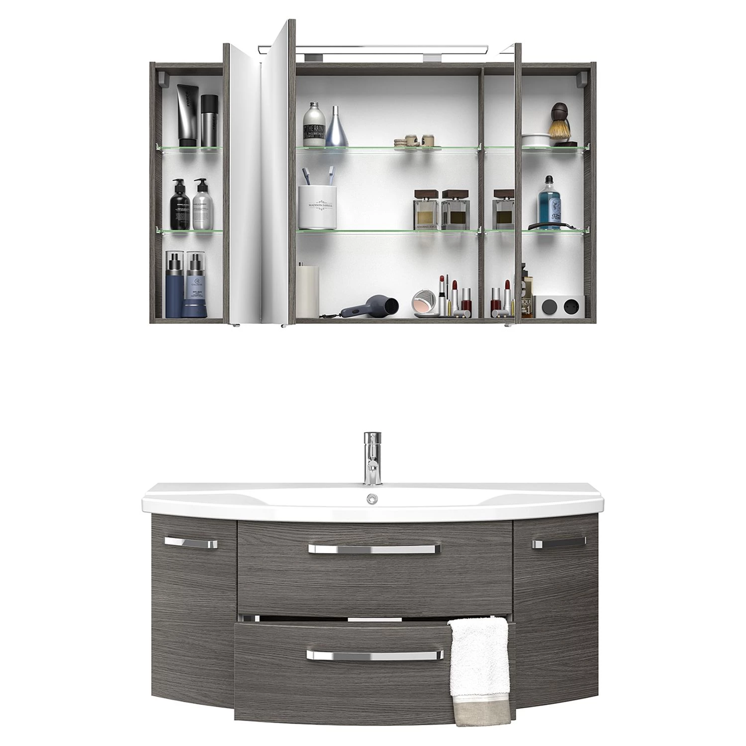 Pelipal Salle de bain 4010 III (2 élém.) - Avec éclairage - Graphite 6 Pelipal Salle de bain 4010 III (2 élém.) - Avec éclairage - Graphite – Image 4