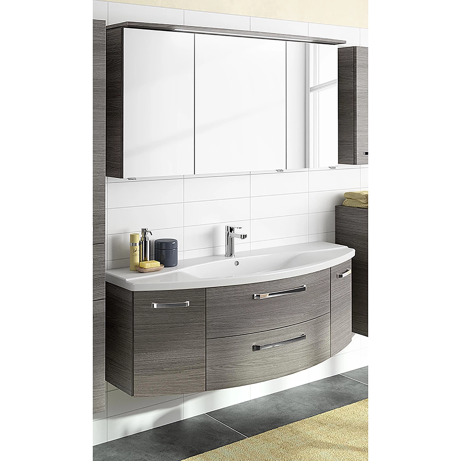 Pelipal Salle de bain 4010 V (2 élém.) - Avec éclairage - Graphite 3 Pelipal Salle de bain 4010 V (2 élém.) - Avec éclairage - Graphite