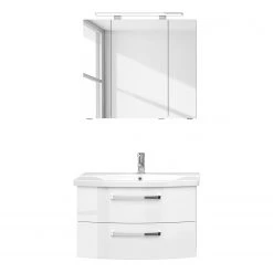 Pelipal Salle de bain 4010 I (2 élém.) - Blanc brillant / Blanc mat -Meubles de salle de bain Soldes 2022 1000152616 190117 10191600059 GALLERYIMAGES P000000001000152616