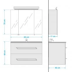 Pelipal Salle de bain 4010 I (2 élém.) - Blanc brillant / Blanc mat -Meubles de salle de bain Soldes 2022 1000152616 200504 14295500010 SKETCH DETAILS P000000001000152616 sketch