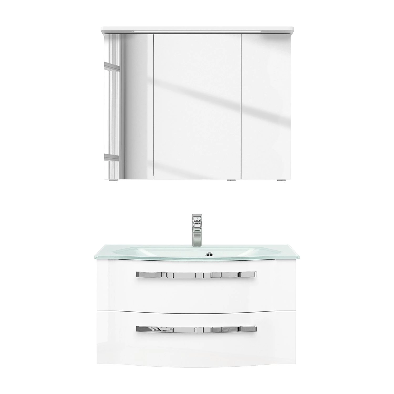 Pelipal Salle de bain 4005 VIII (2 élém.) - Avec éclairage - Blanc brillant 7 Pelipal Salle de bain 4005 VIII (2 élém.) - Avec éclairage - Blanc brillant – Image 5