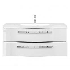 Pelipal Meuble avec vasque 4005 IV - Avec éclairage - Blanc brillant -Meubles de salle de bain Soldes 2022 1000153653 190517 15151200063 GALLERYIMAGES P000000001000153653