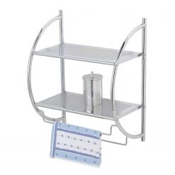 WENKO Étagère murale Exclusiv - Verre / Acier - Chrome