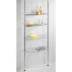 WENKO Étagère télescopique Bolsena - Acier chromé -Meubles de salle de bain Soldes 2022 1000155788 190204 17251400059 GALLERYIMAGES P000000001000155788